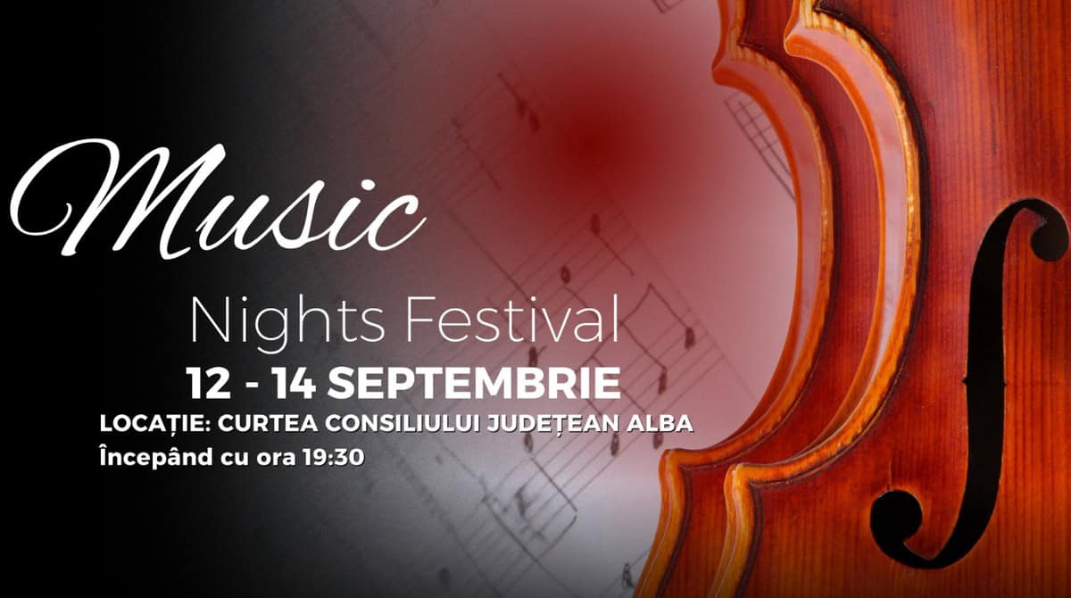 12 14 septembrie: „music nights festival”. trei seri magice de muzică