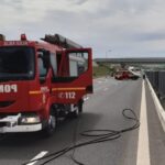 incendiu pe autostrada a10, turda – aiud. un autoturism a