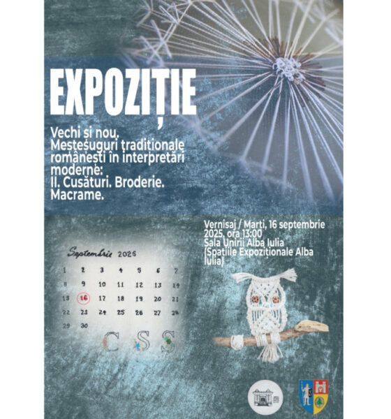 16 septembrie: expoziția „vechi și nou. meșteșuguri tradiționale românești în