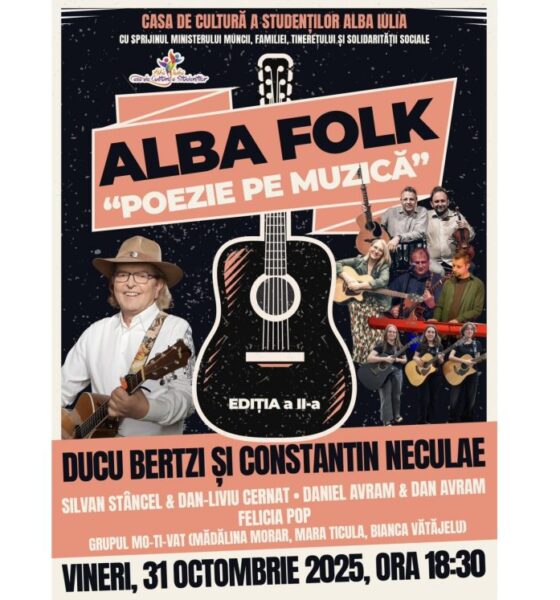31 octombrie: alba folk – „poezie pe muzică”, ediția a
