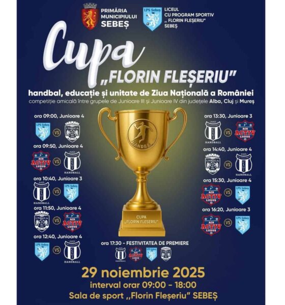 29 noiembrie: prima ediție a campionatului de handbal „florin fleșeriu”