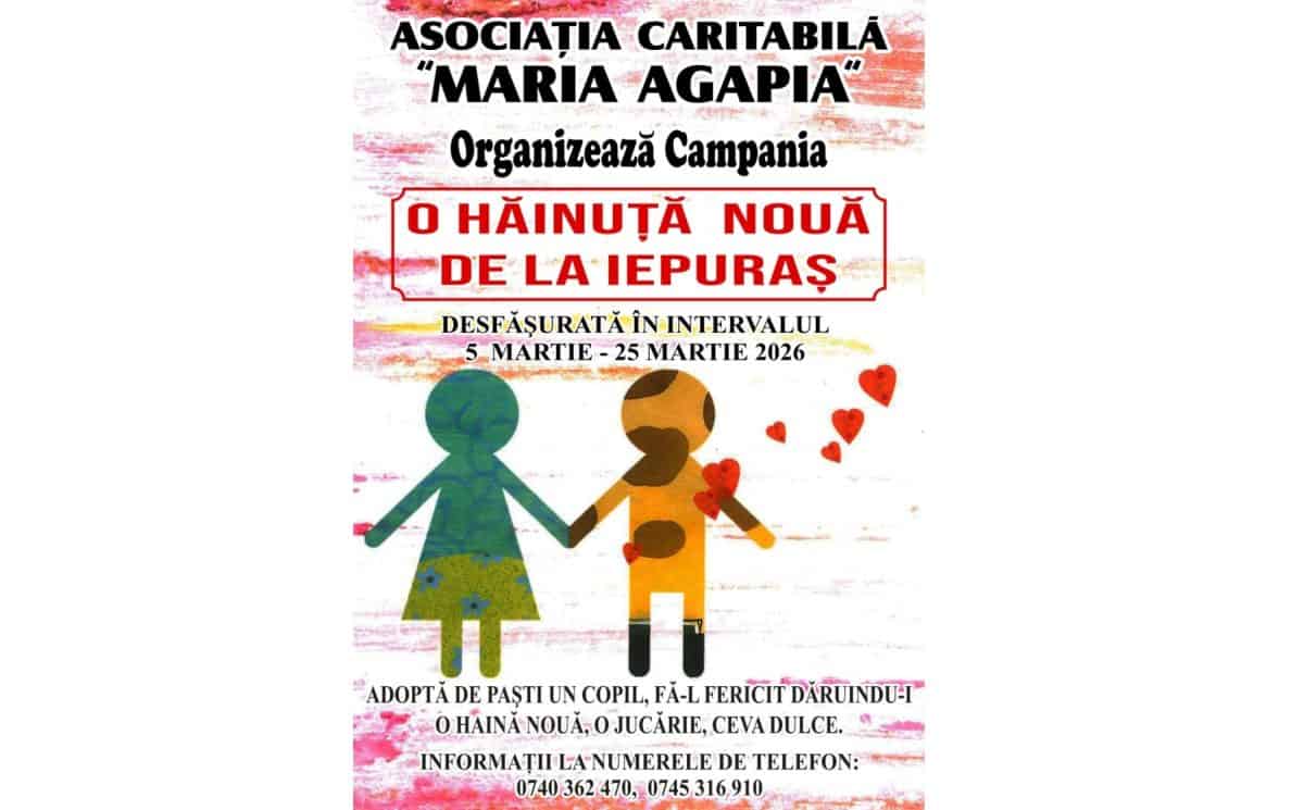 „o hainuță nouă de la iepuraș”, campanie caritabilă pentru copiii